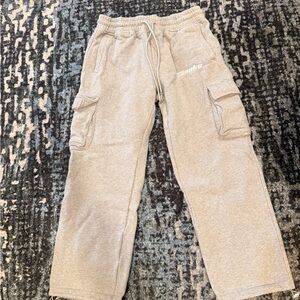 Gray INAKA Cargo Sweat Pants